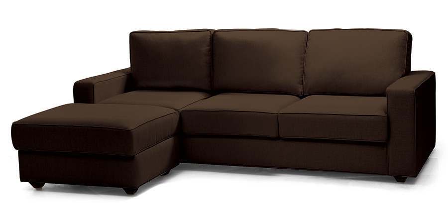 Fleming Fabric Sofa 3Seater Dark Brown